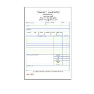 Simple Jewelry Invoice Template