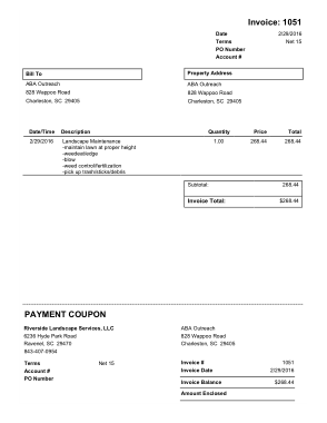 Free Download PDF Books, Lawn Care And Landscaping Invoice Sample Template