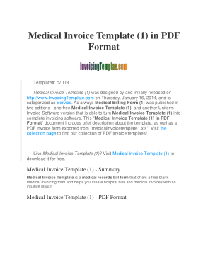 Free Medical Invoice Template