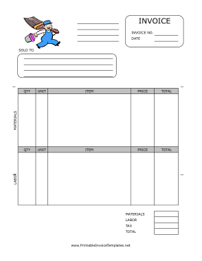 Painting Contractor Invoice Template