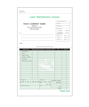 Free Download PDF Books, Lawn Service Invoice Template