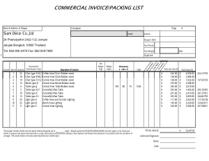 Invoice Import Template