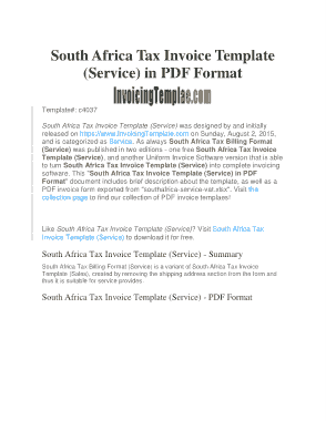 Tax Payment Invoice Template
