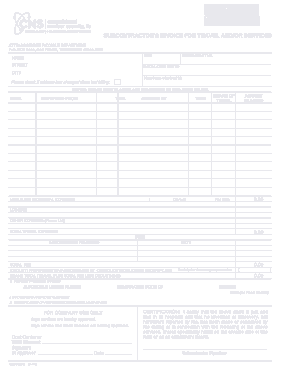 Free Download PDF Books, Blank Travel Invoice Template