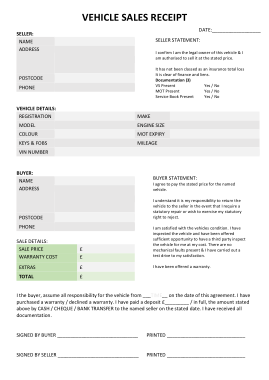 Vehicle Sales Invoice Free Template