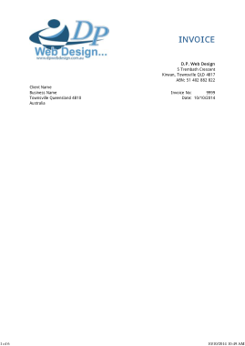 Web Page Design Invoice Template