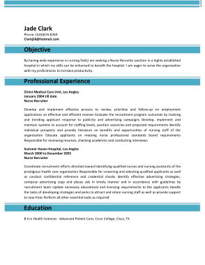 Free Download PDF Books, Free Sample Nurse Resume Template