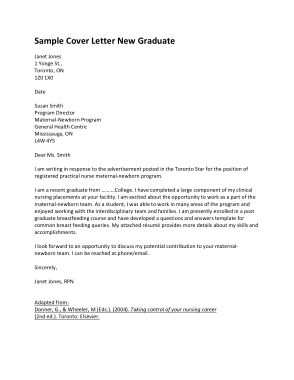 Practical Nursing Student Cover Letter Example Template