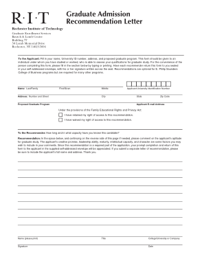 Example Of Letter Of Recommendation Format Template