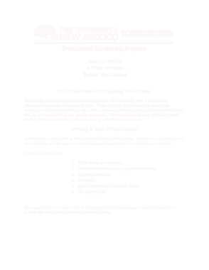 Graduate Scholarship Thank You Letter Template