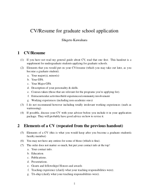 Free Download PDF Books, Graduate School Application Resume Template