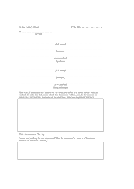 Sample Blank General Affidavit Form Template