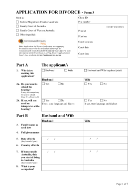 Free Download PDF Books, Divorce Affidavit Application Form Template