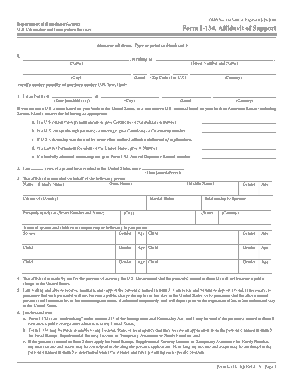Form I 134 Affidavit of Support Template