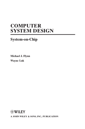 Computer System Design System on Chip