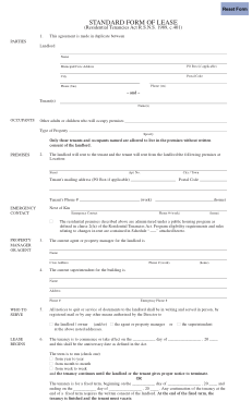 Free Download PDF Books, Standard Lease Agreement Form Template