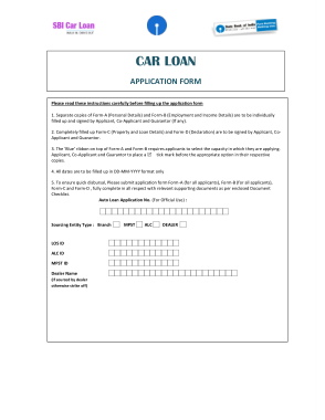 Sample Car Loan Agreement Form Template