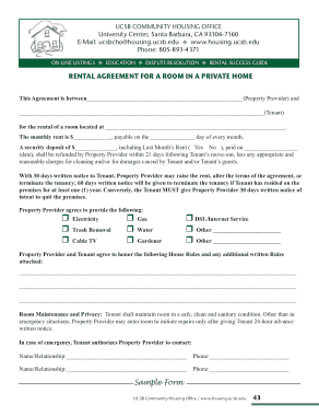 Rent Home Agreement Form Template