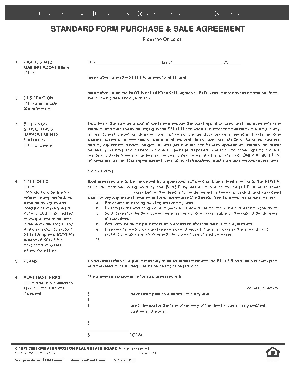 Purchase and Sale Agreement Form Free Template