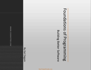Foundations Of Programming