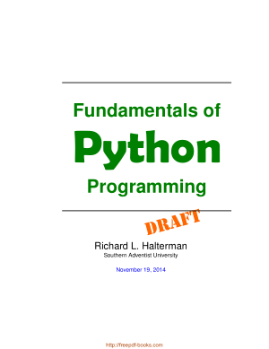 Free Download PDF Books, Fundamentals Of Python Programming