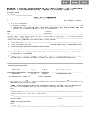 Free Download PDF Books, Illinois Small Estate Affidavit Form Template