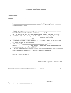 Free Download PDF Books, Oklahoma Small Estate Affidavit Form Template
