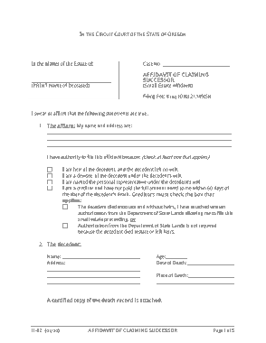Free Download PDF Books, Oregon Small Estate Affidavit Form Template