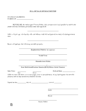 Free Download PDF Books, Louisiana Boat Bill of Sale Form Template