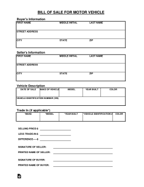 Free Download PDF Books, Tennessee Motor Vehicle Bill Of Sale Form Template
