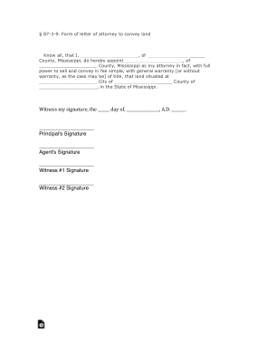 Free Download PDF Books, Mississippi Real Estate Power Of Attorney Form Template