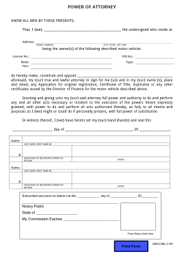 Free Download PDF Books, Hawaii Vehicle Power Of Attorney Form Template