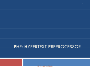 Hypertext Preprocessor PHP Basics – PHP Lecture  6