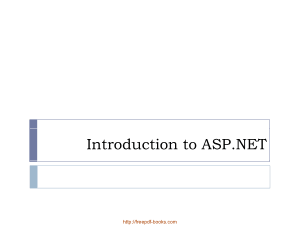 Introduction To Asp.Net – Asp.Net Lecture 1