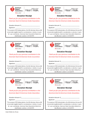 Free Download PDF Books, American Heart Assoc Donation Receipt Form Template