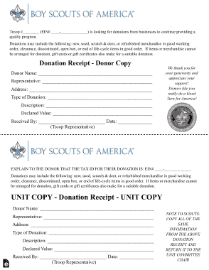 Free Download PDF Books, Boy Scouts Of America Donation Receipt Form Template
