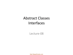 Java Abstract Classes Interfaces – Java Lecture 8