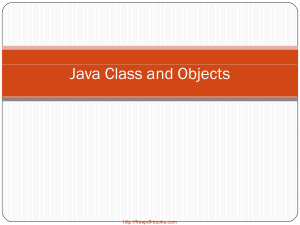 Java Classes And Objects – Java Lecture 4