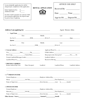 Nebraska Rental Application Form Template