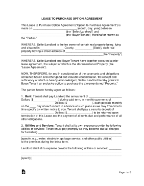 Free Download PDF Books, Lease To Own Option To Purchase Agreement Form Template