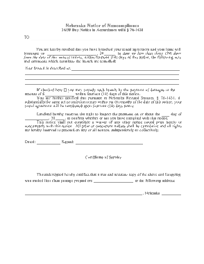 Free Download PDF Books, Nebraska 14 30 Day Notice To Quit Noncompliance Form Template