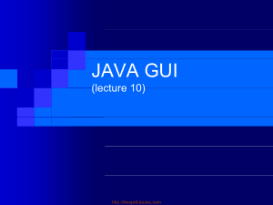 Java Gui – Java Lecture 11