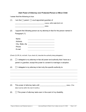 Free Download PDF Books, Utah Minor Child Parent Power Of Attorney Form Template