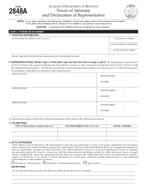 Free Download PDF Books, Alabama Dept Of Revenue Power Of Attorney Form 2848a Form Template