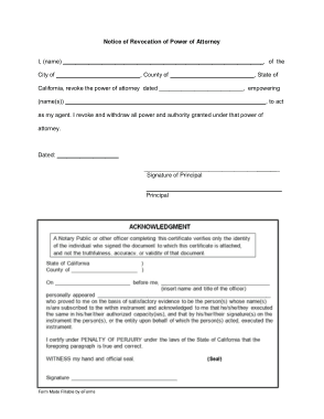 Free Download PDF Books, California Power Of Attorney Revocation Form Template