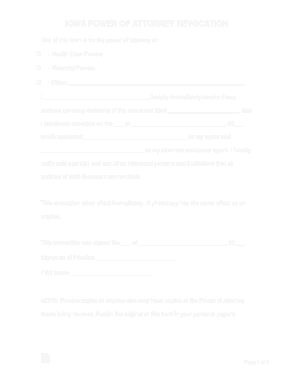 Free Download PDF Books, Iowa Power Of Attorney Revocation Form Template