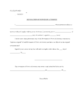 Free Download PDF Books, Ohio Power Of Attorney Revocation Form Template