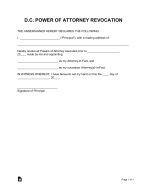 Free Download PDF Books, Washington Dc Power Of Attorney Revocation Form Template