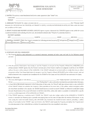Free Download PDF Books, Kansas Association Of Realtors Residential Lease Agreement Form Template