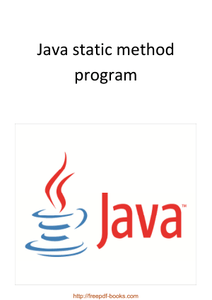 Java Static Method Program